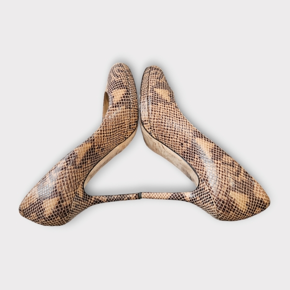Jimmy Choo Snake / Python Almond Toe Pumps - Picture 4 of 8